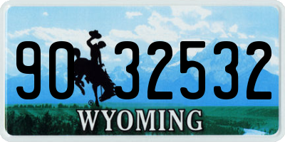 WY license plate 9032532