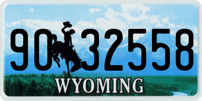 WY license plate 9032558