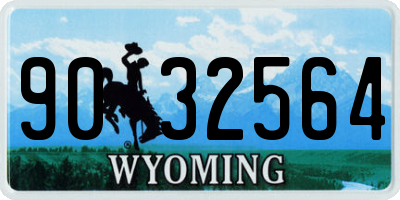 WY license plate 9032564
