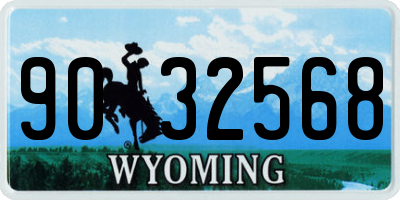 WY license plate 9032568