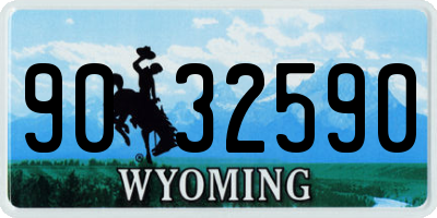 WY license plate 9032590