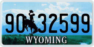 WY license plate 9032599