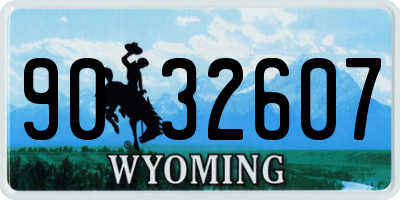 WY license plate 9032607