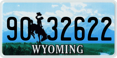 WY license plate 9032622