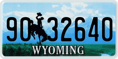 WY license plate 9032640