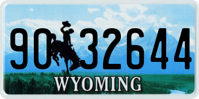 WY license plate 9032644