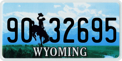 WY license plate 9032695