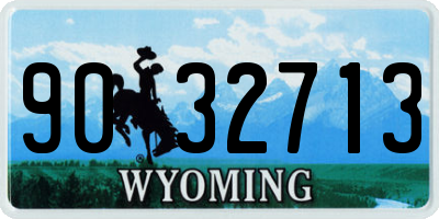WY license plate 9032713