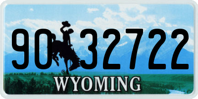 WY license plate 9032722