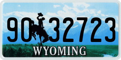 WY license plate 9032723