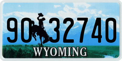 WY license plate 9032740