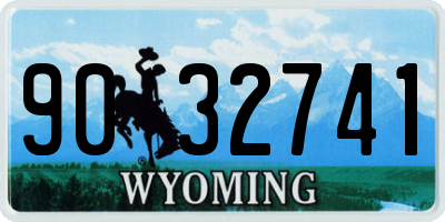 WY license plate 9032741