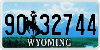WY license plate 9032744