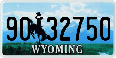 WY license plate 9032750
