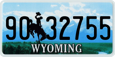 WY license plate 9032755