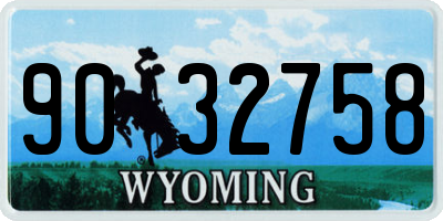 WY license plate 9032758