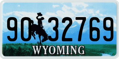 WY license plate 9032769