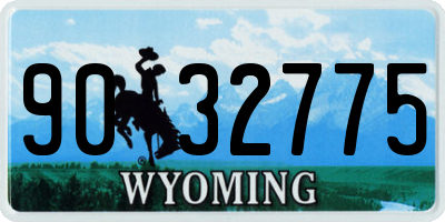 WY license plate 9032775
