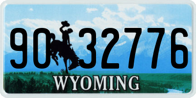 WY license plate 9032776