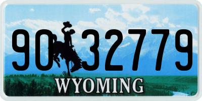 WY license plate 9032779
