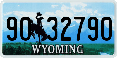 WY license plate 9032790