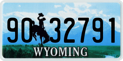 WY license plate 9032791