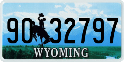 WY license plate 9032797