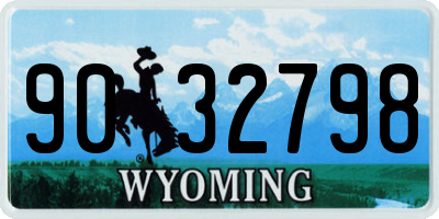 WY license plate 9032798