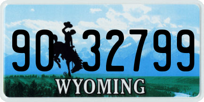 WY license plate 9032799