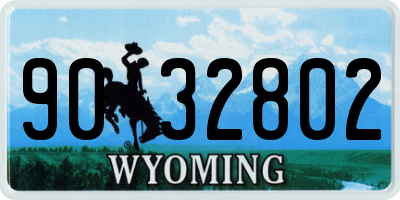 WY license plate 9032802