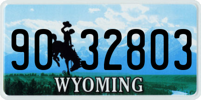 WY license plate 9032803