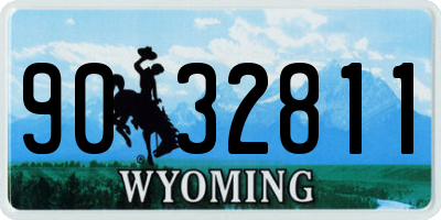 WY license plate 9032811