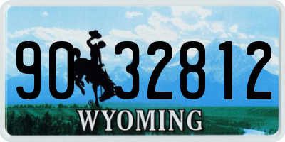 WY license plate 9032812