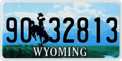 WY license plate 9032813