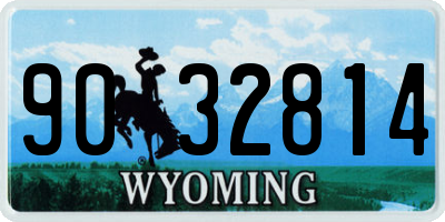 WY license plate 9032814