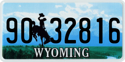 WY license plate 9032816