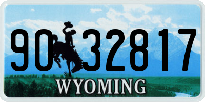 WY license plate 9032817