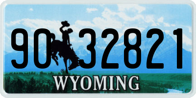 WY license plate 9032821