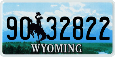 WY license plate 9032822