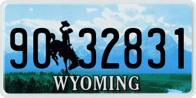 WY license plate 9032831