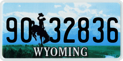 WY license plate 9032836