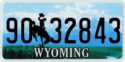 WY license plate 9032843