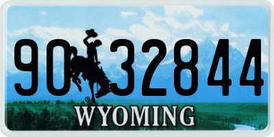WY license plate 9032844