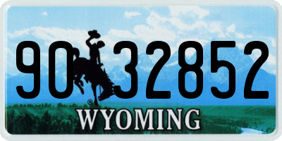 WY license plate 9032852