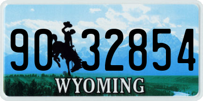 WY license plate 9032854