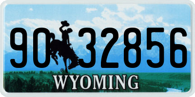 WY license plate 9032856