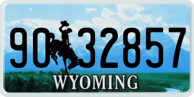 WY license plate 9032857
