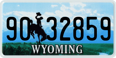 WY license plate 9032859