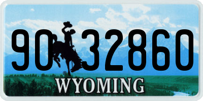 WY license plate 9032860