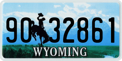 WY license plate 9032861